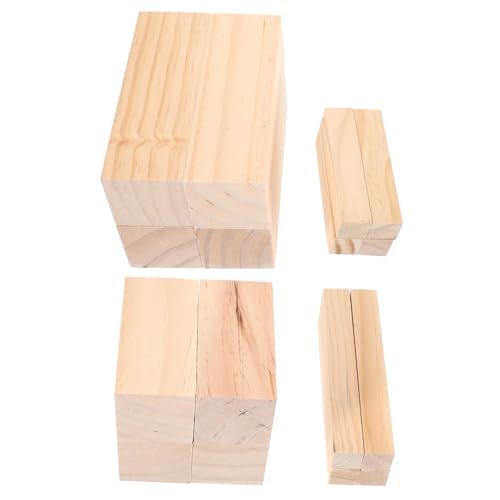 Operitacx 16 Stück Quadratische Holzstreifen Holzpfosten Geschnitztes Holz Schnitzerei Große Dekoration Gravurrohlinge Organizer Lindenholz Holzverarbeitung Kisten Bretter von Operitacx