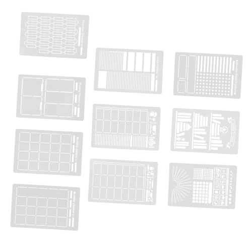Operitacx 16 Stück Teiliges Journal Schablonen aus Pet Wiederverwendbare Malvorlagen für Tagebuch Planer und Scrapbooking Vielseitig Einsetzbar für DIY Zeichnungen Kompatibel mit von Operitacx