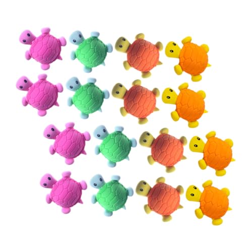 Operitacx 16 Stück Teiliges Mini Radiergummi Schildkrötenform Niedliche Kleine Radierer für Praktische Bleistiftradierer Buntes Party Mitgebsel für Mädchen und Jungen für Schule und von Operitacx
