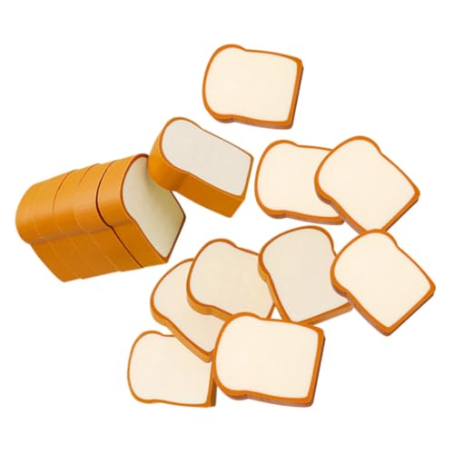 Operitacx 16 Stück Teiliges Toast Radiergummis aus Sicherem Tpr Material Niedliche Cartoon Brotform Tragbare und Praktische Radiergummis für Schule Party und Geschenkideen von Operitacx
