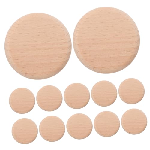 Operitacx 16 Stück Unfertige Holzscheiben Runde Holzscheiben Unbehandelt Robuste Für DIY Spiele Schachspielmaterial Kindergeeignet von Operitacx