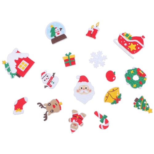 Operitacx 16 Stück Weihnachts Aufnäher Zum Aufbügeln Bestickt Zum Aufnähen Mit Weihnachtsmotiven Applikationen Reparaturflicken Für Kleidung Rucksack Basteln Strümpfe DIY Operitacx 16 Stück Weihnachts Aufnäher Zum Aufbügeln Bestickt Zum Aufnähen Mit Weihnachtsmotiven Applikationen Reparaturflicken Für Kleidung Rucksack Basteln Strümpfe DIY von Operitacx
