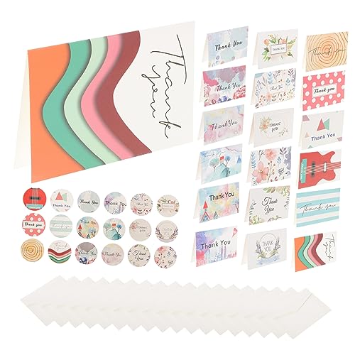 Operitacx 18 Sätze danke dir Karte Weihnachten Aufkleber Karteikarten leere Karten Dekorationen weihnachtswünsche weihnachtskarten Festival Blessing Cards Feiertagsgrußkarten Papier von Operitacx
