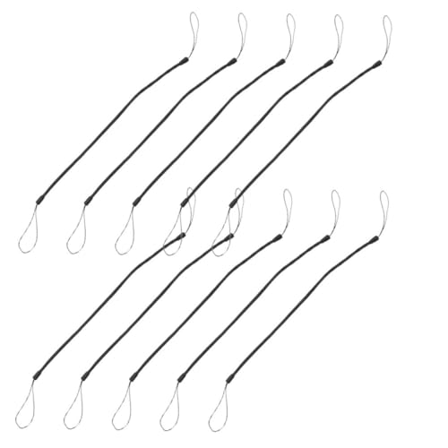 Operitacx 18 Stück Teiliges Elastisches Stiftband mit Federspiralzug Langlebiger Kunststoff Flexible Anti-lost Stylus-leash für Tablets Schreibgeräte und Klemmbretter Schwarz von Operitacx