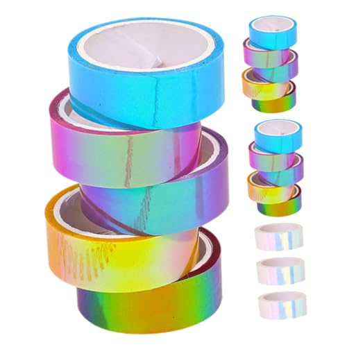 Operitacx 18 Stück Teiliges Rainbow Washi Tape Farbverlaufendes Wasserdichtes Klebeband für Scrapbooking Journaling und DIY Bastelprojekte Dekorative Masking Tapes für Kreative von Operitacx