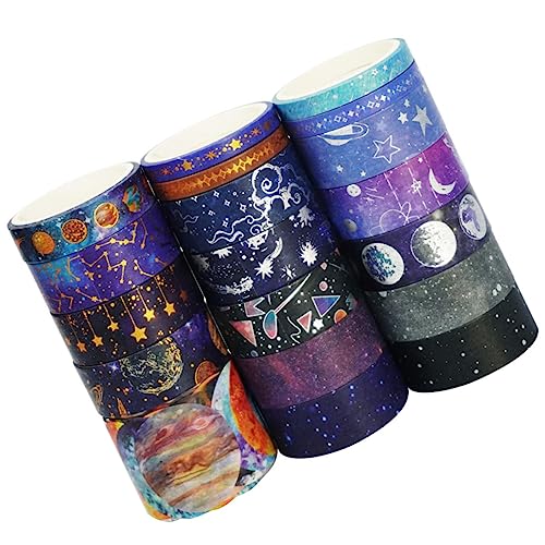 Operitacx 19 Rollen Washi Tape Selbstgemacht Klebebänder für Scrapbooking Motive Dekoratives Papierband für Handkonto und Bastelprojekte von Operitacx