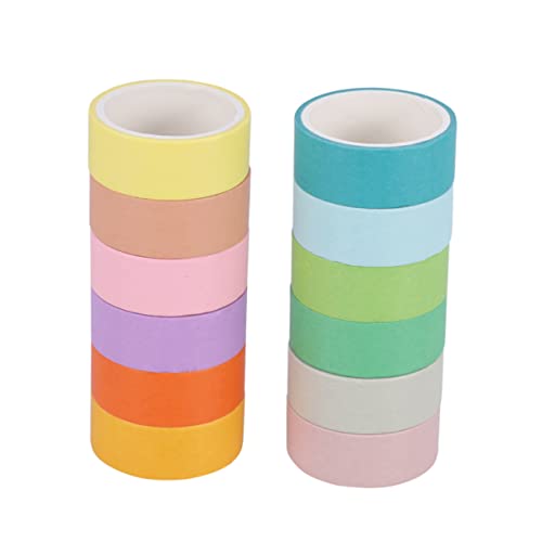 Operitacx 1Satz Washi Tape Farbenfrohe Dekorative Klebebänder Für DIY Scrapbooking Und Geschenkverpackung Bonbonfarben von Operitacx