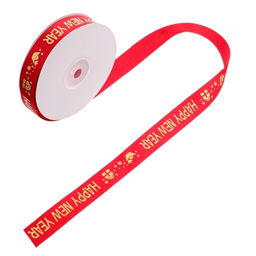 Operitacx Schleifenband HAPPY NEW YEAR, 23m Geschenkband Aus Polyester, Frohes Neues Jahr-Band FüR Neujahrsgeschenkdekoration Operitacx Schleifenband HAPPY NEW YEAR, 23m Geschenkband Aus Polyester, Frohes Neues Jahr-Band FüR Neujahrsgeschenkdekoration von Operitacx
