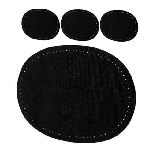 Operitacx 2 Paar Oval Ellbogen Patches Kunstleder für Diy Kleidung Robuste Reparatur Patches für Pullover Jacken und Hosen mit Vorgefertigten Löchern für Einfache Anwendung von Operitacx