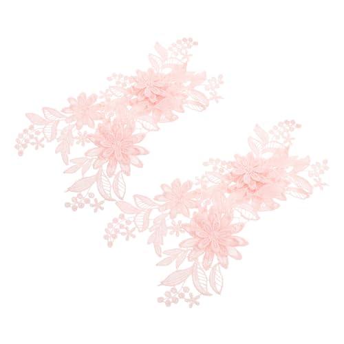 Operitacx 2 Paare Blumenapplikationen Polyester Dekorative Stickerei mit Spitzenrand Verzierung für Hochzeitskleider und Diy Projekte Zartem Rosa Operitacx 2 Paare Blumenapplikationen Polyester Dekorative Stickerei mit Spitzenrand Verzierung für Hochzeitskleider und Diy Projekte Zartem Rosa von Operitacx