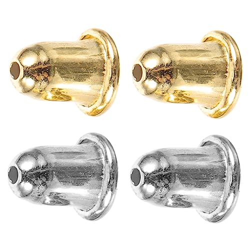Operitacx 2 Paare Silberschmuck Ohrstecker Verschlüsse Flexible Ohrring Stopper Hypoallergene DIY Ohrring Back Replacement Sicherer Halt für Ohrringarten Leicht und Komfortabel Silber und von Operitacx