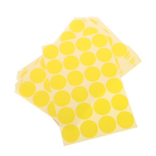 Operitacx 2 Packungen Selbstklebende Runde Dots Aufkleber Gelbe für Sortierung Beschriftung Pack Vielseitige Anwendung für Büro Schule und Zuhause Stark Haftend Rückstandsfrei Ablösbar von Operitacx