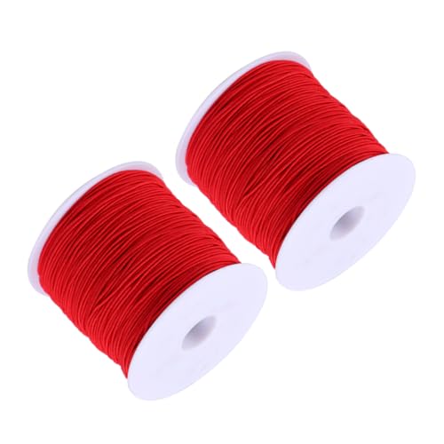Operitacx 2 Rollen Elastische Perlenschnur Rot Dehnbarer Faden für DIY Schmuckherstellung für Armbänder und Bastelprojekte Kompatibel mit Verschiedenen Perlen Operitacx 2 Rollen Elastische Perlenschnur Rot Dehnbarer Faden für DIY Schmuckherstellung für Armbänder und Bastelprojekte Kompatibel mit Verschiedenen Perlen von Operitacx