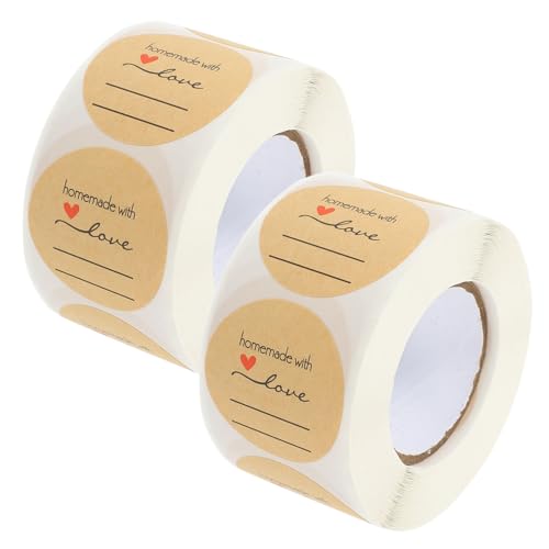 Operitacx 2 Rollen Kraftpapier Backetiketten Selbstklebend mit Einfacher Abziehfunktion für DIY Verpackung Vielseitig für Keksbeutel Einmachgläser Geschenkverpackungen Rückstandsfrei Operitacx 2 Rollen Kraftpapier Backetiketten Selbstklebend mit Einfacher Abziehfunktion für DIY Verpackung Vielseitig für Keksbeutel Einmachgläser Geschenkverpackungen Rückstandsfrei von Operitacx