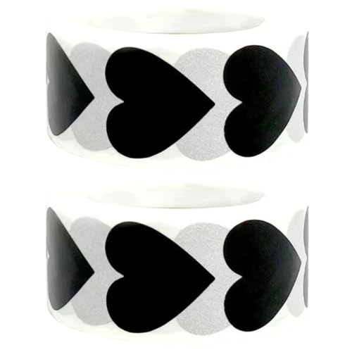 Operitacx 2 Rollen Schwarze Aufkleber für Umschläge Siegelaufkleber zur Dekoration von Geschenken und Einladungen für Hochzeiten Partys und Bastelprojekte Operitacx 2 Rollen Schwarze Aufkleber für Umschläge Siegelaufkleber zur Dekoration von Geschenken und Einladungen für Hochzeiten Partys und Bastelprojekte von Operitacx