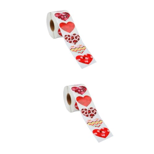 Operitacx 2 Rollen Selbstklebende Herzförmige Aufkleber Zum Valentinstag Hochzeit Geschenkverpackung Partydekoration Operitacx 2 Rollen Selbstklebende Herzförmige Aufkleber Zum Valentinstag Hochzeit Geschenkverpackung Partydekoration von Operitacx