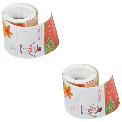 Operitacx 2 Rollen Weihnachtliche Geschenkaufkleber Selbstklebende Etiketten für Diy Projekte und Dekoration mit Stilvollem Design für und Feiern Operitacx 2 Rollen Weihnachtliche Geschenkaufkleber Selbstklebende Etiketten für Diy Projekte und Dekoration mit Stilvollem Design für und Feiern von Operitacx