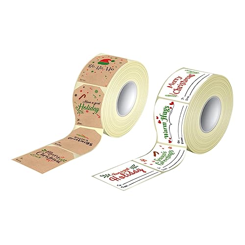 Operitacx 2 Rollen Weihnachtsaufkleber Etiketten für Briefumschläge Umschlag-Siegelaufkleber Weihnachtsgeschenkanhänger Umschlagschließer Aufkleber drucken Weihnachten schmücken Papier Operitacx 2 Rollen Weihnachtsaufkleber Etiketten für Briefumschläge Umschlag-Siegelaufkleber Weihnachtsgeschenkanhänger Umschlagschließer Aufkleber drucken Weihnachten schmücken Papier von Operitacx