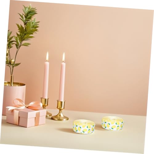 Operitacx 2 Rollen Zitronen-dekoband mit Drahtkante Breit Lang Polyester Früchtemotiv Geschenkband für Geschenkverpackung DIY Basteln Kränze Haarschleifen Sommer Frühlingsdeko von Operitacx