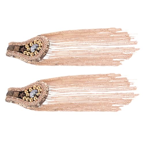 Operitacx 2 STÜCK Goldene Schulterklappen Epauletten mit Quasten Modische Brosche für Damen und Herren Vielseitiges Schmuckaccessoire für Kostüm und Alltagskleidung Auffällige Dekoration Operitacx 2 STÜCK Goldene Schulterklappen Epauletten mit Quasten Modische Brosche für Damen und Herren Vielseitiges Schmuckaccessoire für Kostüm und Alltagskleidung Auffällige Dekoration von Operitacx