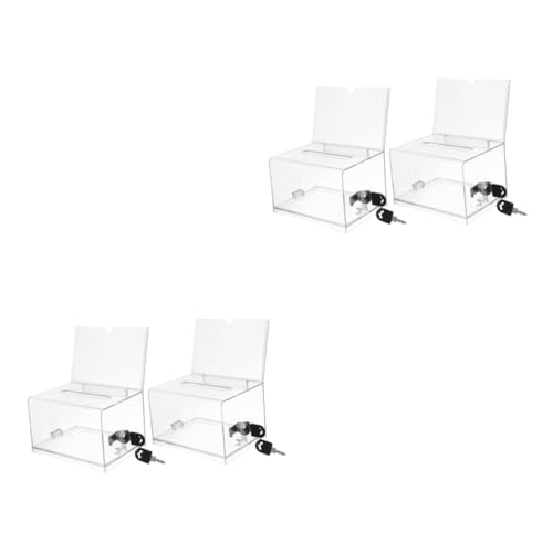 Operitacx 2 Sätze Acryl Vorschlagsbox Transparent Spendenbox Für Fundraising Und Visitenkarten Abschließbare Aufbewahrungsbox Mit Sicherem Verschluss Und Praktischem Design Für 2 Stücke * 2 Operitacx 2 Sätze Acryl Vorschlagsbox Transparent Spendenbox Für Fundraising Und Visitenkarten Abschließbare Aufbewahrungsbox Mit Sicherem Verschluss Und Praktischem Design Für 2 Stücke * 2 von Operitacx