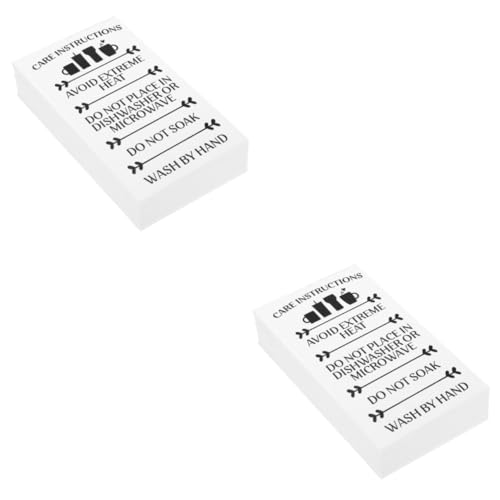 Operitacx 2 Sätze Anleitungskarte Für Glas Etikett Du Anleitungskarten Leitkarteneinsätze Tasse Pflegekarten Reinigungskarten Für Glasbecher Anleitung Pflegekarten Weiß Papier 50 Stück * 2 von Operitacx