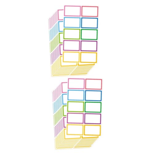 Operitacx 2 Sätze Bunte Namensschild Aufkleber Für Büro Und Zuhause Selbstklebende Etiketten Für Organisation Von Gegenständen Beschreibbare Klassifizierungsaufkleber Lösung 10 Blätter * 2 Operitacx 2 Sätze Bunte Namensschild Aufkleber Für Büro Und Zuhause Selbstklebende Etiketten Für Organisation Von Gegenständen Beschreibbare Klassifizierungsaufkleber Lösung 10 Blätter * 2 von Operitacx