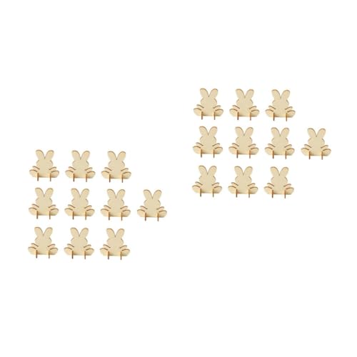 Operitacx 2 Sätze Diy Holz Kaninchen Figuren Kreative Holz Deko Für Ostern Und Zuhause Lustige Wohnaccessoires Naturholz Für Festlichkeiten Und Bastelprojekte Mit Kindern 10 Stück * 2 von Operitacx