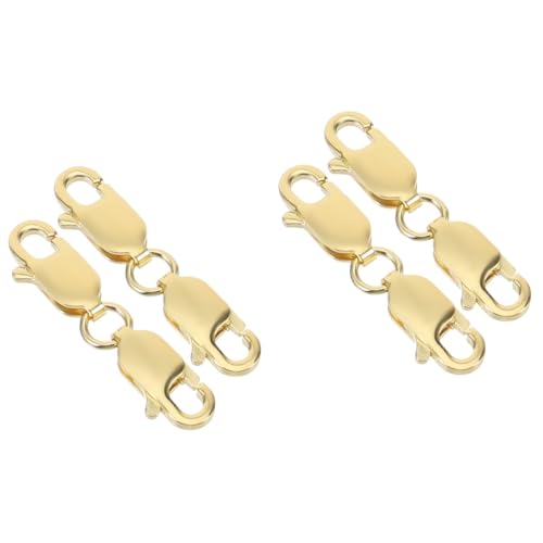 Operitacx 2 Sätze Doppelte Hummerverschlüsse Gold Für Schmuckherstellung Robuste Karabiner Für Und Armbänder Diy Zubehör Für Schmuckliebhaber 2 Stücke * 2 von Operitacx