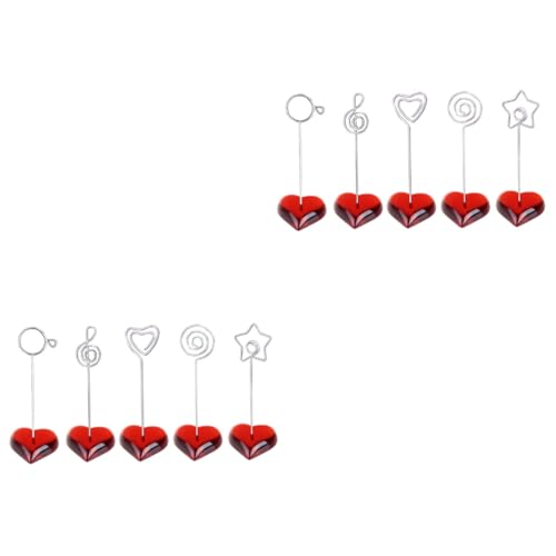 Operitacx 2 Sätze Foto Clip Halter Hochzeitskarten Halter Tischkarten Für Restaurant Memo Clips Dekoration Für Feiern Und Anlässe 5 Stück * 2 von Operitacx