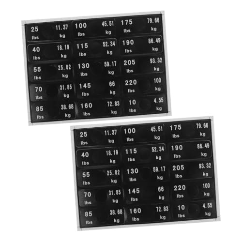 Operitacx 2 Sätze Gewichtsaufkleber Set für Fitnessgeräte Selbstklebende Etiketten zur Gewichtsanzeige mit Nummerierten Stickern für Indoor Gym und Krafttraining Einfache Identifikation und Operitacx 2 Sätze Gewichtsaufkleber Set für Fitnessgeräte Selbstklebende Etiketten zur Gewichtsanzeige mit Nummerierten Stickern für Indoor Gym und Krafttraining Einfache Identifikation und von Operitacx