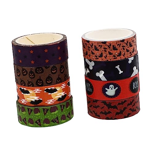 Operitacx 2 Sätze Halloween Washi Tapes Diy Klebebänder Für Partybedarf Verschiedene Muster Für Handwerk Und Dekoration Bastelartikel Für Halloween 8 Rollen * 2 Operitacx 2 Sätze Halloween Washi Tapes Diy Klebebänder Für Partybedarf Verschiedene Muster Für Handwerk Und Dekoration Bastelartikel Für Halloween 8 Rollen * 2 von Operitacx