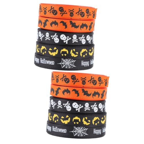 Operitacx 2 Sätze Halloween-bänder Weißes Band Groß Für Schleife Party Halloween-kürbis-dekoration Basteln Dekorationen Stoff Beängstigend Geschenkband Wickelband Polyester 5 Rollen * 2 Operitacx 2 Sätze Halloween-bänder Weißes Band Groß Für Schleife Party Halloween-kürbis-dekoration Basteln Dekorationen Stoff Beängstigend Geschenkband Wickelband Polyester 5 Rollen * 2 von Operitacx