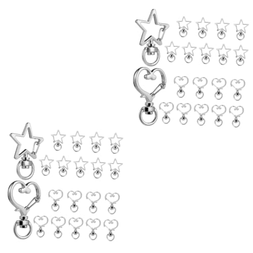 Operitacx 2 Sätze Herz Karabiner Clips Metallene Dreh Lobster Clips Für Diy Projekte Schmuckverschlüsse Für Armbänder Und Schlüsselanhänger Kreative Designs Silber 20 Stück * 2 Operitacx 2 Sätze Herz Karabiner Clips Metallene Dreh Lobster Clips Für Diy Projekte Schmuckverschlüsse Für Armbänder Und Schlüsselanhänger Kreative Designs Silber 20 Stück * 2 von Operitacx