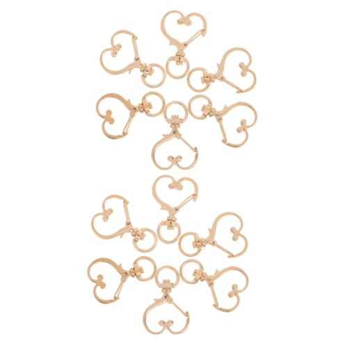 Operitacx 2 Sätze Herz Schlüsselring Metall Robuste Schnallen Für Diy Handtaschen Und Accessoires Zum Selbermachen Und Reparieren Langlebig Und 6 Stück * 2 von Operitacx
