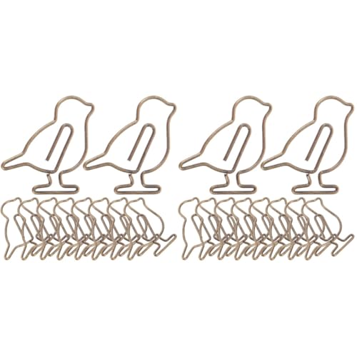 Operitacx 2 Sätze Kreative Büroklammern Antike Vögel Form Einzigartige Und Dekorative Paperclips Für Notizen Dokumente Scrapbooking Und Bürobedarf 20 Stück * 2 von Operitacx
