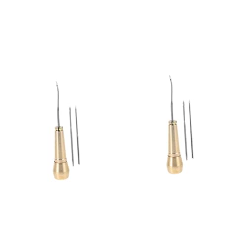 Operitacx 2 Sätze Kupfergriff Ledernähahle mit Haken Nadel Handliche Schuhreparatur Ahle für Präzises Lederstiche Stechen Vielseitig für Handgenähte Schuhsohlen und DIY Leder Reparaturset Operitacx 2 Sätze Kupfergriff Ledernähahle mit Haken Nadel Handliche Schuhreparatur Ahle für Präzises Lederstiche Stechen Vielseitig für Handgenähte Schuhsohlen und DIY Leder Reparaturset von Operitacx