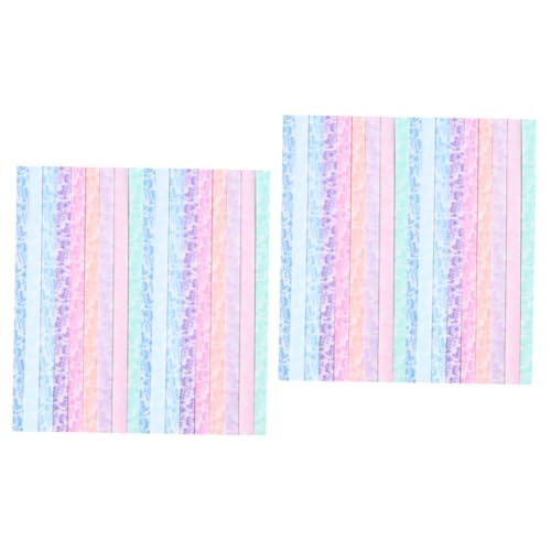 Operitacx 2 Sätze Leuchtende Sterne Papieraufkleber Papierband Goldband Pastellpapier Quillingpapier Goldpapierfolie Zum Basteln Papierstern Seidenpapier Folie 200 Stück * 2 von Operitacx