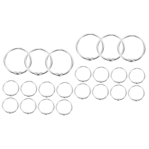 Operitacx 2 Sätze Metall Buchringe Robuste Binder Ringe Für Karteikarten Scrapbooking Und Notizen Leicht Wiederverwendbar Für Schule Büro Und Zuhause 20 Stück * 2 von Operitacx