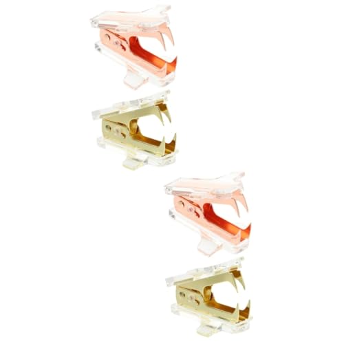 Operitacx 2 Sätze Mini Heftklammern Entferner Im Flugzeugdesign Tragbarer Klammerabzieher Für Bürobedarf Roségold Gold Werkzeug Für Einfache Heftklammerentfernung 2 Stücke * 2 von Operitacx