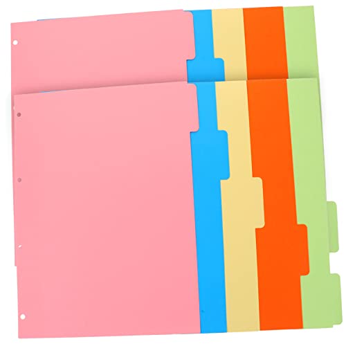 Operitacx 2 Sätze Ordnerteiler aus Pappe ordner trenner ordnertrenner notizbuch register Notizbuch Trenner Hier Notizbuch-Indexteiler a4 Notizblock-Tabs Heftklammern aus Papier Papierstau von Operitacx