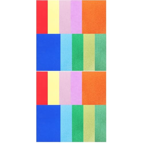 Operitacx 2 Sätze Paillettenschwammpapier Funkelndes Glänzendes Papier Glitzerpapier Für Party Glänzendes Papier Zum Handwerk Glitzerpapier-karton Eva-papier 10 Blätter * 2 von Operitacx