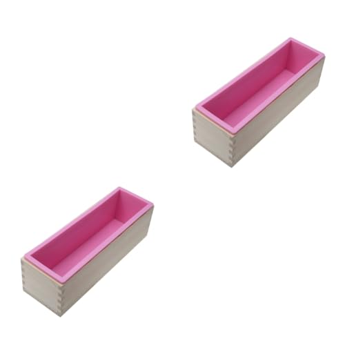 Operitacx 2 Sätze Praktische DIY Seifenform Holzbox Rechteckige Gießform Handgemachte Seifenherstellung Sicher Ungiftig Einfach zu Reinigen Für Zuhause und Geschenkidee Rosa Klein von Operitacx