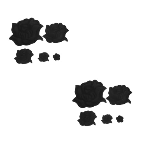 Operitacx 2 Sätze Schwarze Aufbügelbare Rosen Patches Bestickte Blumen Applikationen Für Kleidung Jeans Jacken Hüte Schuhe Taschen Stoffreparatur Und Diy Design 5 Stück * 2 Operitacx 2 Sätze Schwarze Aufbügelbare Rosen Patches Bestickte Blumen Applikationen Für Kleidung Jeans Jacken Hüte Schuhe Taschen Stoffreparatur Und Diy Design 5 Stück * 2 von Operitacx