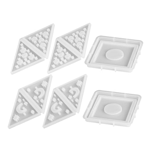Operitacx 2 Sätze Silikon Kerzenhalter Formen für Diy Resin Gießen Langlebige Flexible Epoxidharz Gießformen mit Mond Stern Herz Motiven für Kerzen Wachs Tischdekoration Hochzeit von Operitacx