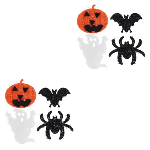 Operitacx 2 Sätze Teiliges Halloween Diy Stoff Patch Mit Kürbis Fledermaus Spinne Und Geist Lustige Applikationen Für Basteln Kleidung Verzieren Kreatives Accessoire 60 Stück * 2 von Operitacx