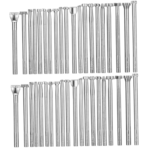 Operitacx 2 Sätze Teiliges Leder Stanzwerkzeug Set Aus Rostfreiem Langlebig Und Rostfrei Vielseitige Muster Für Diy Lederhandwerk Und Sattelmacher Präzise Gravurwerkzeuge Für 20 Stück * 2 von Operitacx