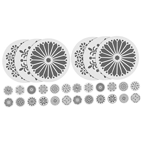 Operitacx 2 Sätze Teiliges Malvorlagen Schablonen Blumenmuster Für Diy Wandkunst Und Bastelprojekte Wiederverwendbare Designs Für Dekorationen 24 Stück * 2 von Operitacx