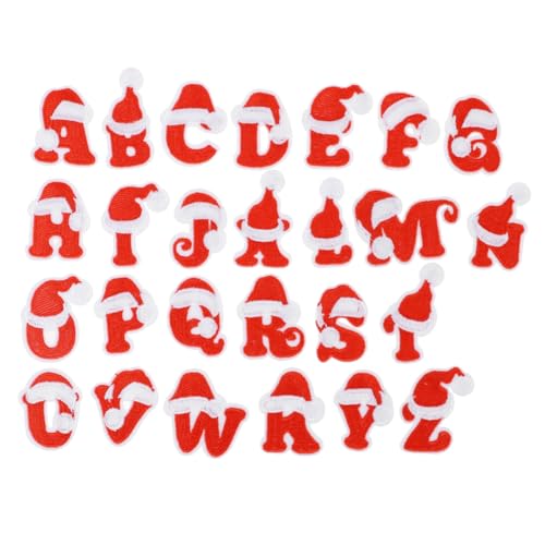 Operitacx 2 Sätze Teiliges Rote Buchstaben Patches Zum Aufnähen Langlebige Stoffaufkleber Für Jeans Mäntel Und Kleidung Praktische Diy Reparatur Und Dekorationsaccessoires Für 26 Stücke * 2 von Operitacx