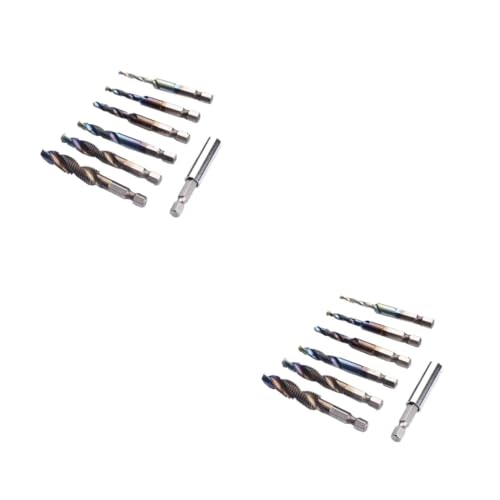 Operitacx 2 Sätze Teiliges Set Spiralbohrer Und Gewindebohrer Karbonstahl Robustes Metallverarbeitungstool Mit Titanbeschichtung Für Langlebige Und Einfache Nutzung 7 Stück * 2 Operitacx 2 Sätze Teiliges Set Spiralbohrer Und Gewindebohrer Karbonstahl Robustes Metallverarbeitungstool Mit Titanbeschichtung Für Langlebige Und Einfache Nutzung 7 Stück * 2 von Operitacx